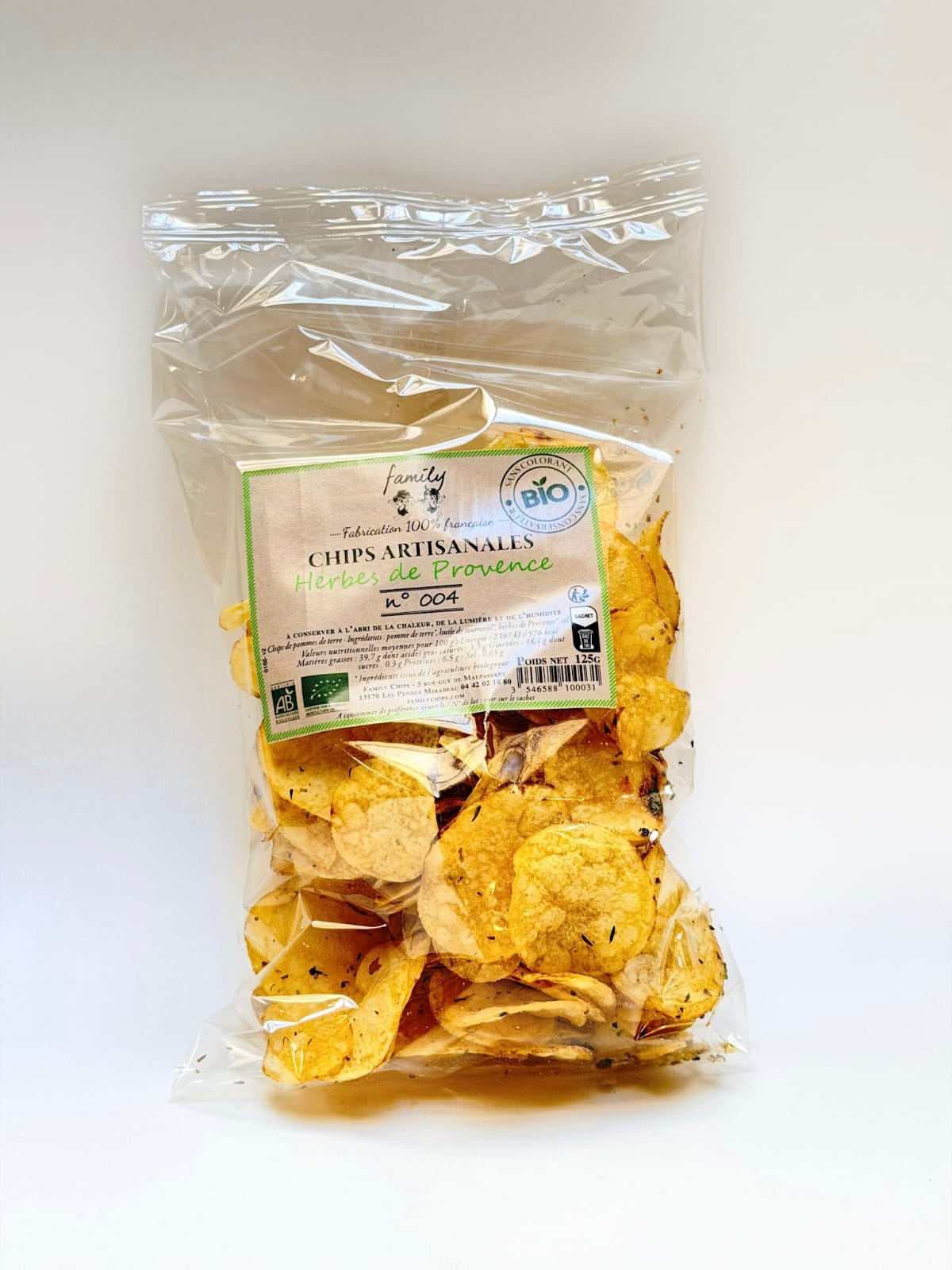 CHIPS ARTISANALES BIO AUX HERBES DE PROVENCE